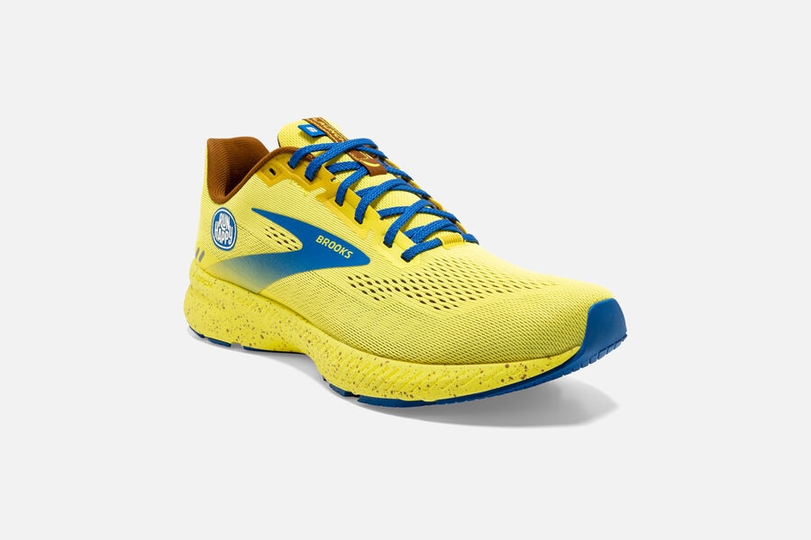 Brooks Launch 8 Road Running Shoes - Womens - Yellow/Blue - ED5312846